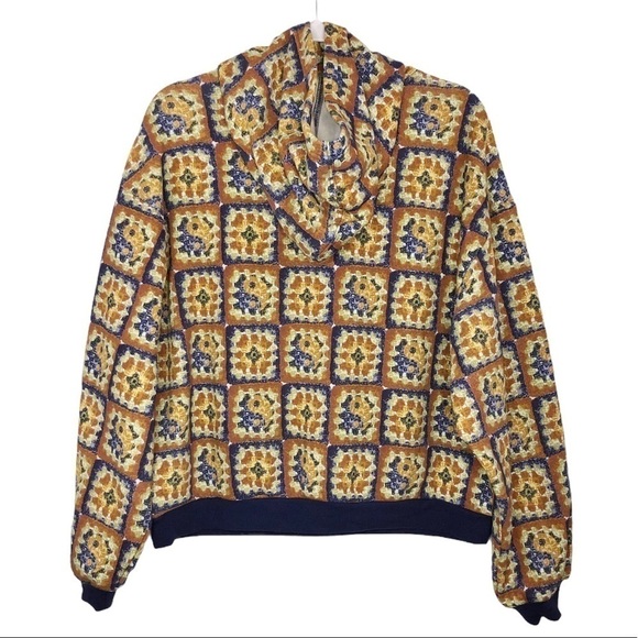 𝅺Urban Outfitters Out From Under Kacy Orange Motif Hoodie NWT - Picture 3 of 14